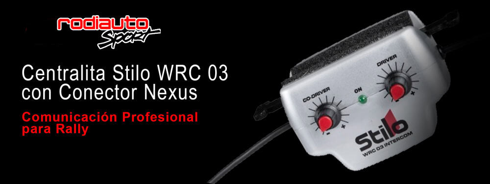 🏁 Centralita Stilo WRC 03 con Conector Nexus: Comunicación Profesional para Rally y Motorsport